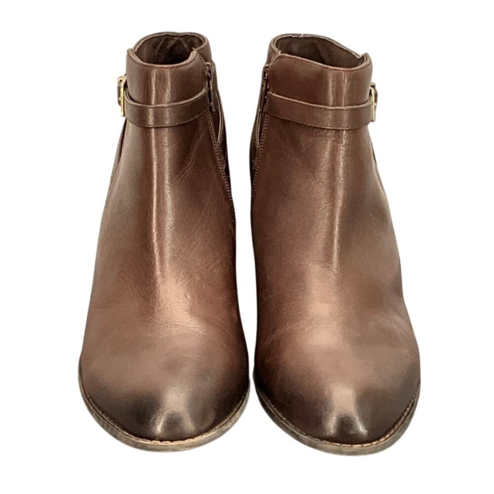 Vionic Upton Brown Leather Western 2.5" Block Heel Comfort Ankle Boot Women 9 - Picture 6 of 13